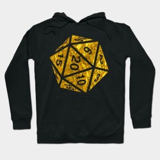 RPG Dice Shirt d20 | Golden Loot Design Gold Foil Pattern Hoodie